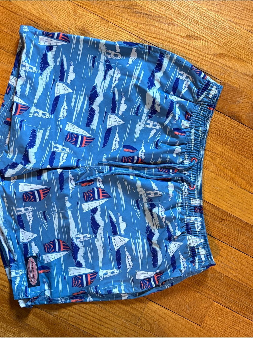 Vineyard Vines Sailboat Print Swim Trunks